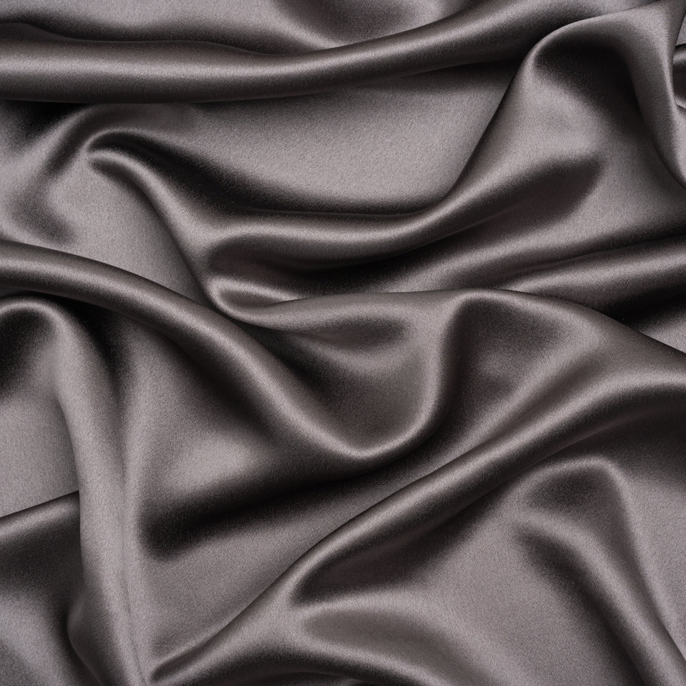 Silk Crepe Back Satin - Dark Silver - Premium Collection