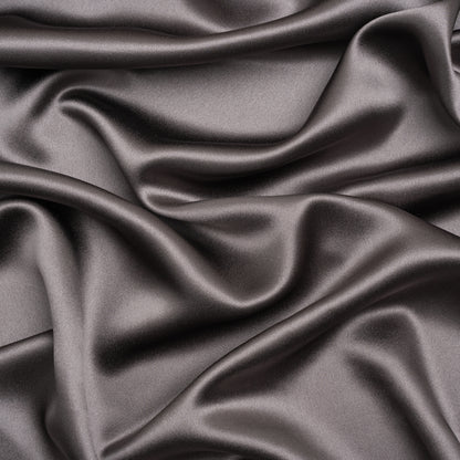 Silk Crepe Back Satin - Dark Silver - Premium Collection