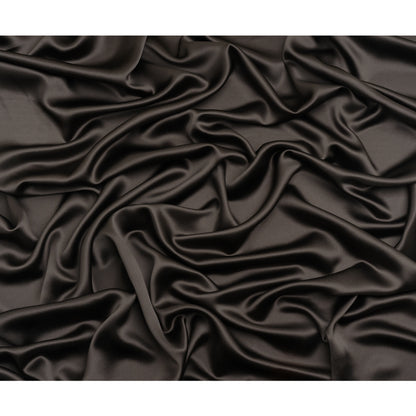 Silk Crepe Back Satin - Deep Charcoal - Premium Collection