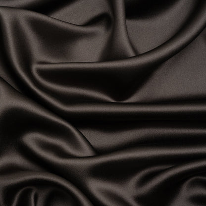Silk Crepe Back Satin - Deep Charcoal - Premium Collection