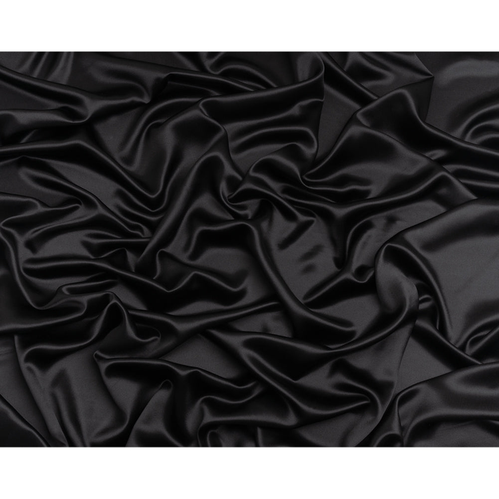 Silk Crepe Back Satin - Black - Premium Collection