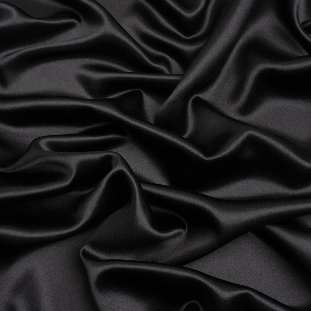 Silk Crepe Back Satin - Black - Premium Collection