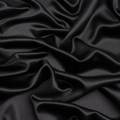 Silk Crepe Back Satin - Black - Premium Collection