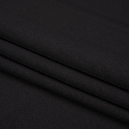 Stretch Recycled Polyester 4-Ply Crepe - Black - Premium Collection