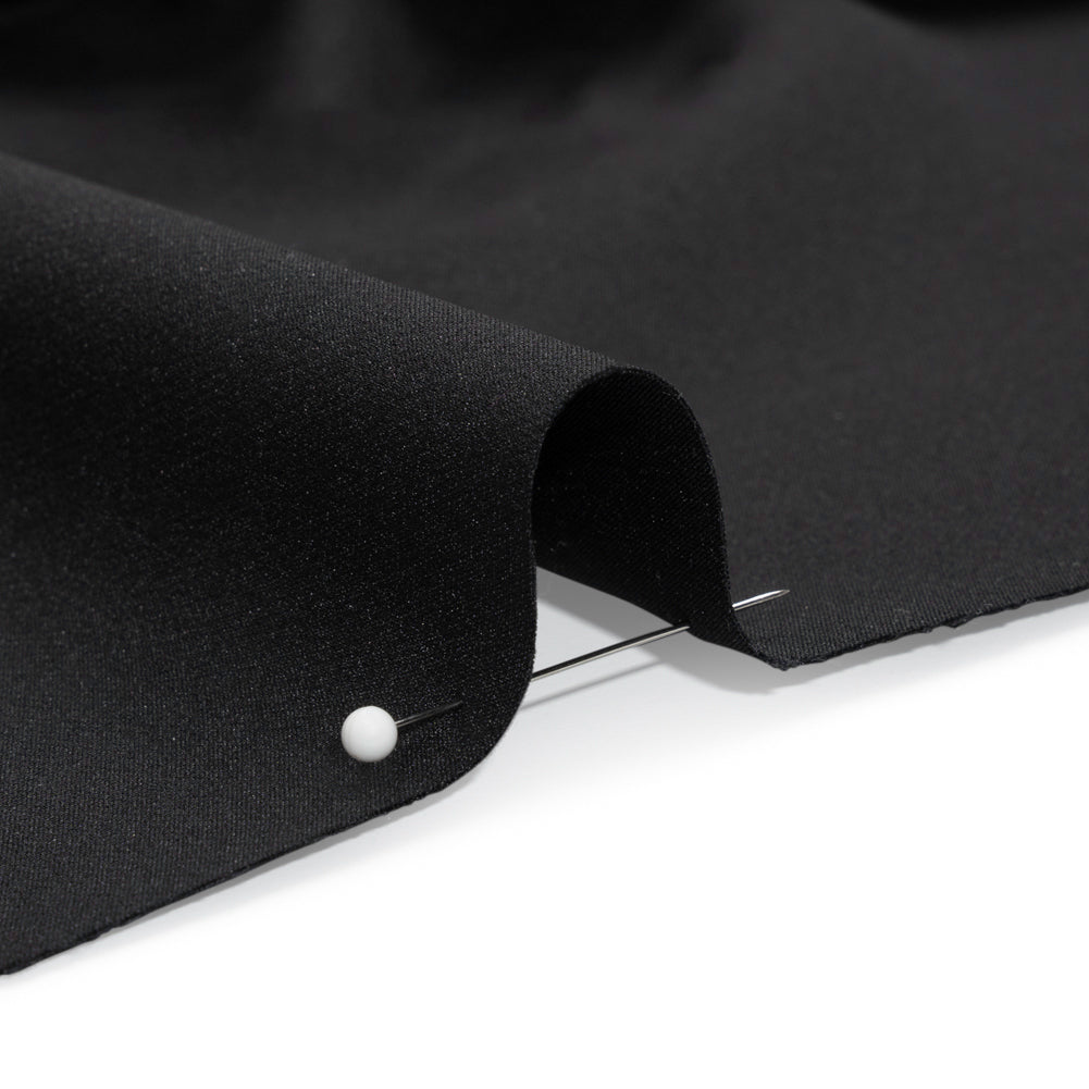 Stretch Recycled Polyester 4-Ply Crepe - Black - Premium Collection