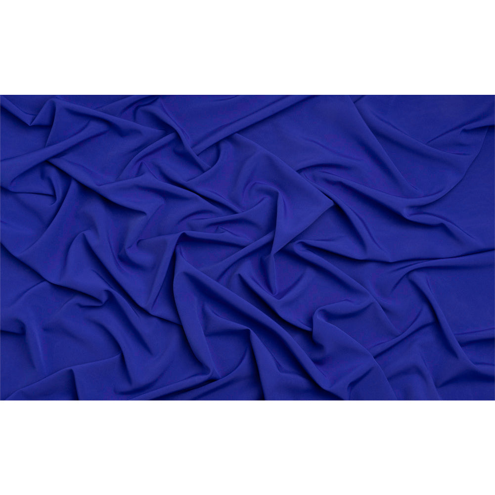 Stretch Recycled Polyester 4-Ply Crepe - Blue - Premium Collection