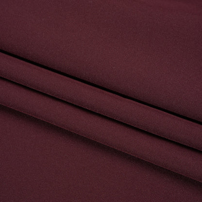 Stretch Recycled Polyester 4-Ply Crepe - Burgundy - Premium Collection