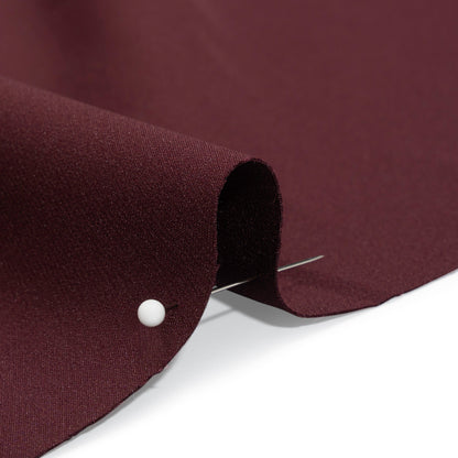 Stretch Recycled Polyester 4-Ply Crepe - Burgundy - Premium Collection