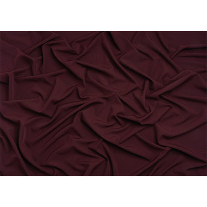 Stretch Recycled Polyester 4-Ply Crepe - Burgundy - Premium Collection
