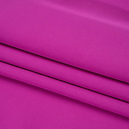 Stretch Recycled Polyester 4-Ply Crepe - Dark Fuchsia - Premium Collection Folded