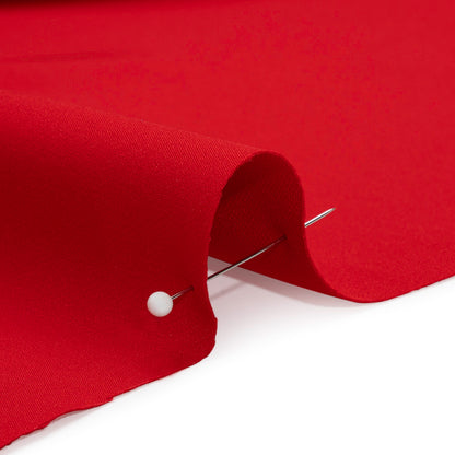 Stretch Recycled Polyester 4-Ply Crepe - Dark Red - Premium Collection Detail