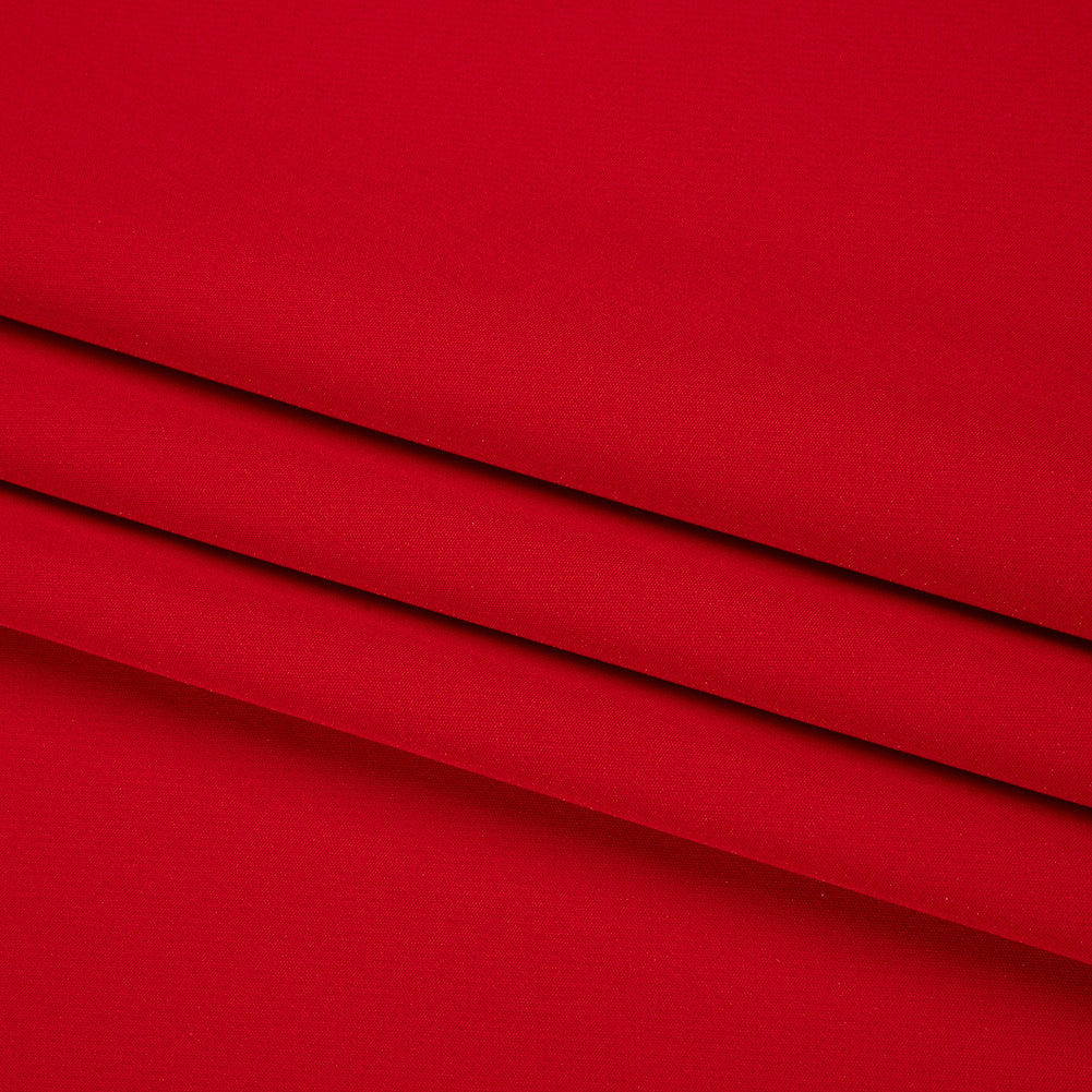 Stretch Recycled Polyester 4-Ply Crepe - Dark Red - Premium Collection Folded
