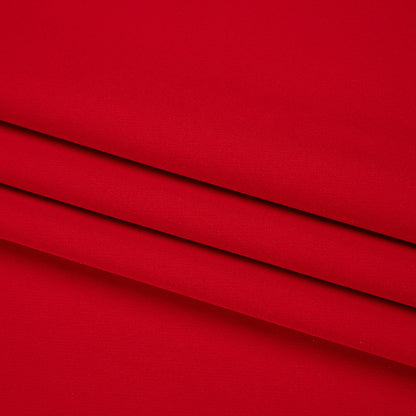 Stretch Recycled Polyester 4-Ply Crepe - Dark Red - Premium Collection Folded