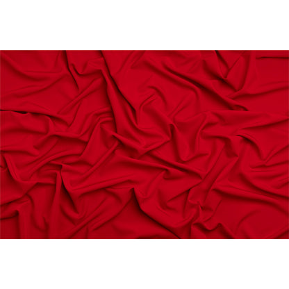 Stretch Recycled Polyester 4-Ply Crepe - Dark Red - Premium Collection - Full