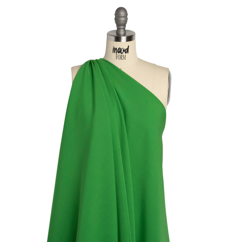 Stretch Recycled Polyester 4-Ply Crepe - Green - Premium Collection