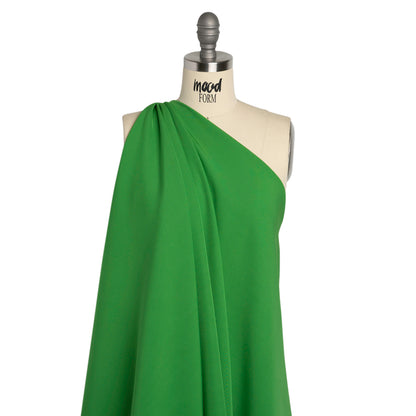 Stretch Recycled Polyester 4-Ply Crepe - Green - Premium Collection