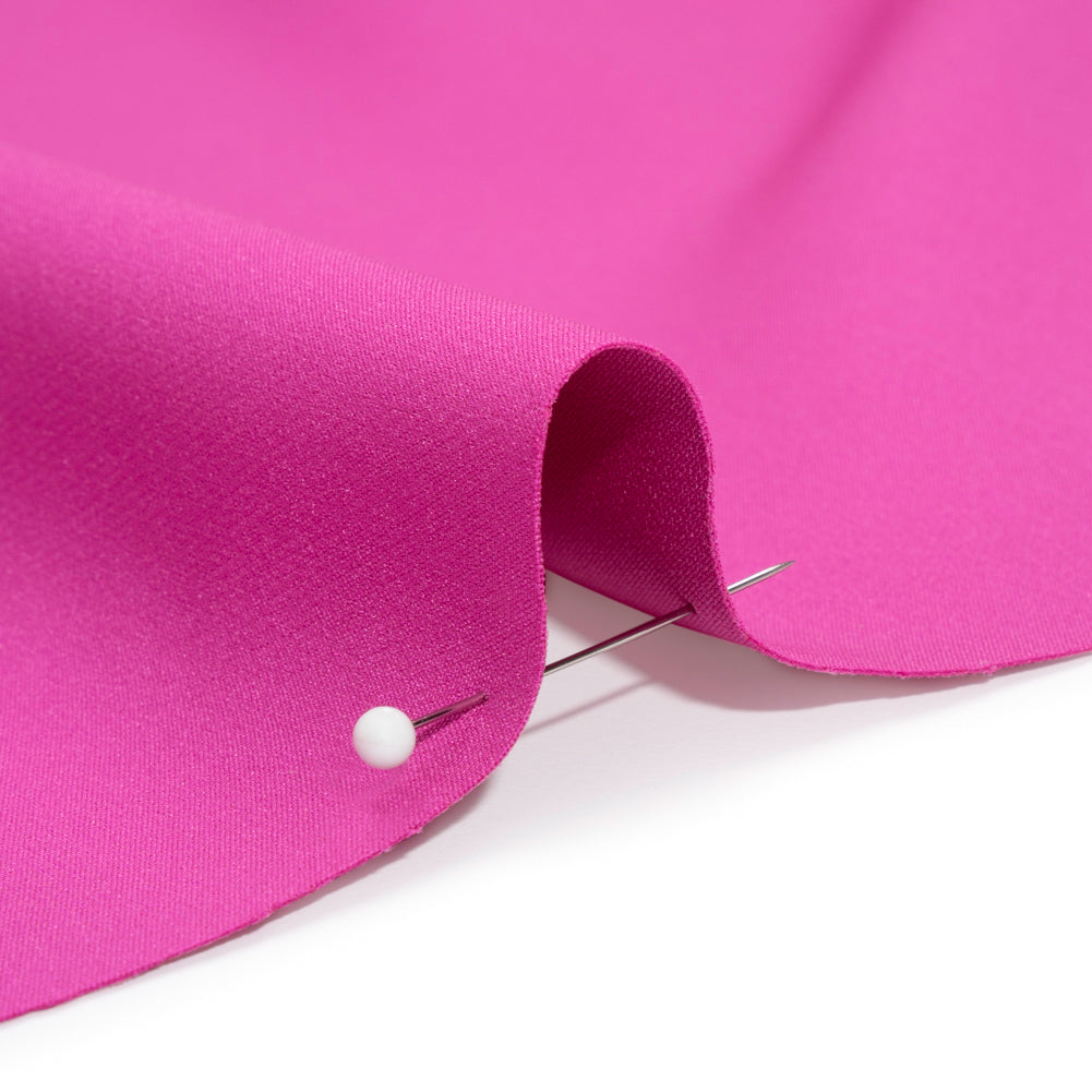 Stretch Recycled Polyester 4-Ply Crepe - Light Fuchsia - Premium Collection Detail