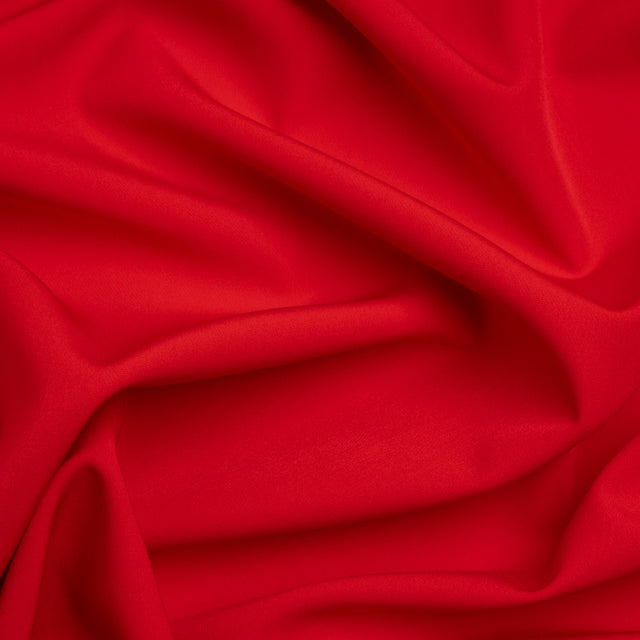Stretch Recycled Polyester 4-Ply Crepe - Light Red - Premium Collection