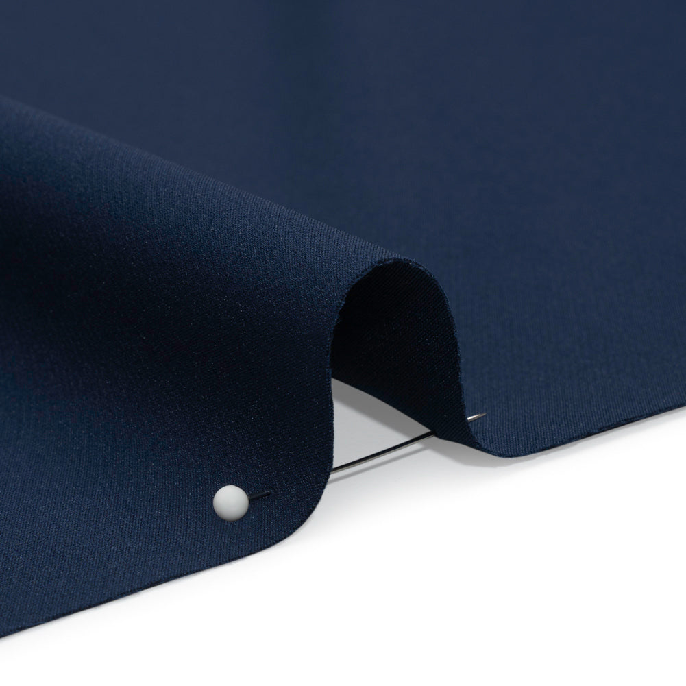 Stretch Recycled Polyester 4-Ply Crepe - Navy - Premium Collection