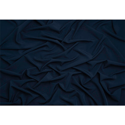 Stretch Recycled Polyester 4-Ply Crepe - Navy - Premium Collection