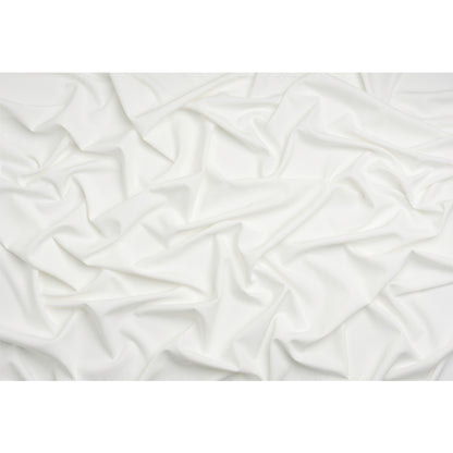 Stretch Recycled Polyester 4-Ply Crepe - Off White - Premium Collection - Full