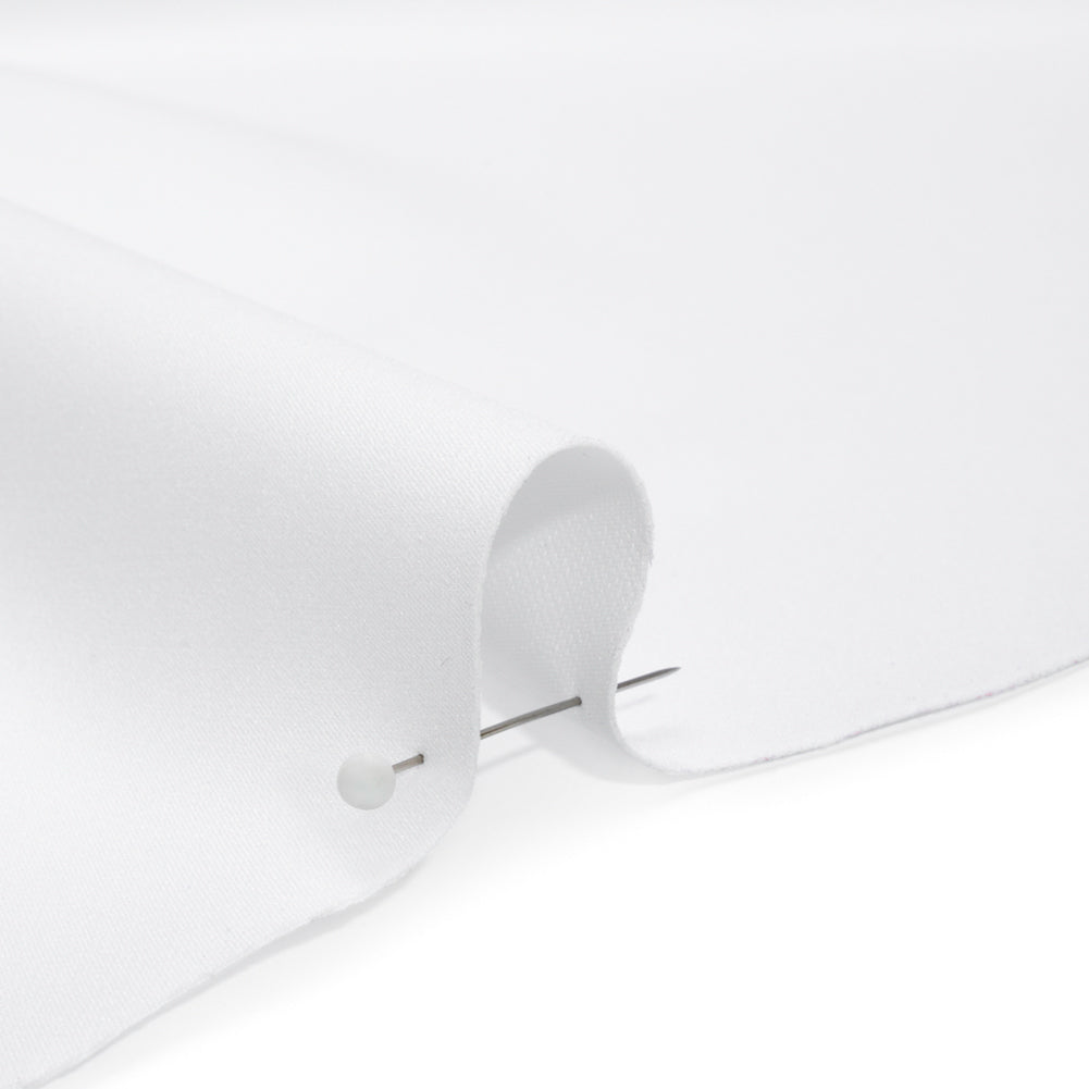 Stretch Recycled Polyester 4-Ply Crepe - White - Premium Collection - Detail