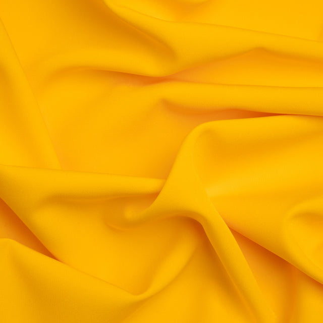 Stretch Recycled Polyester 4-Ply Crepe - Yellow - Premium Collection