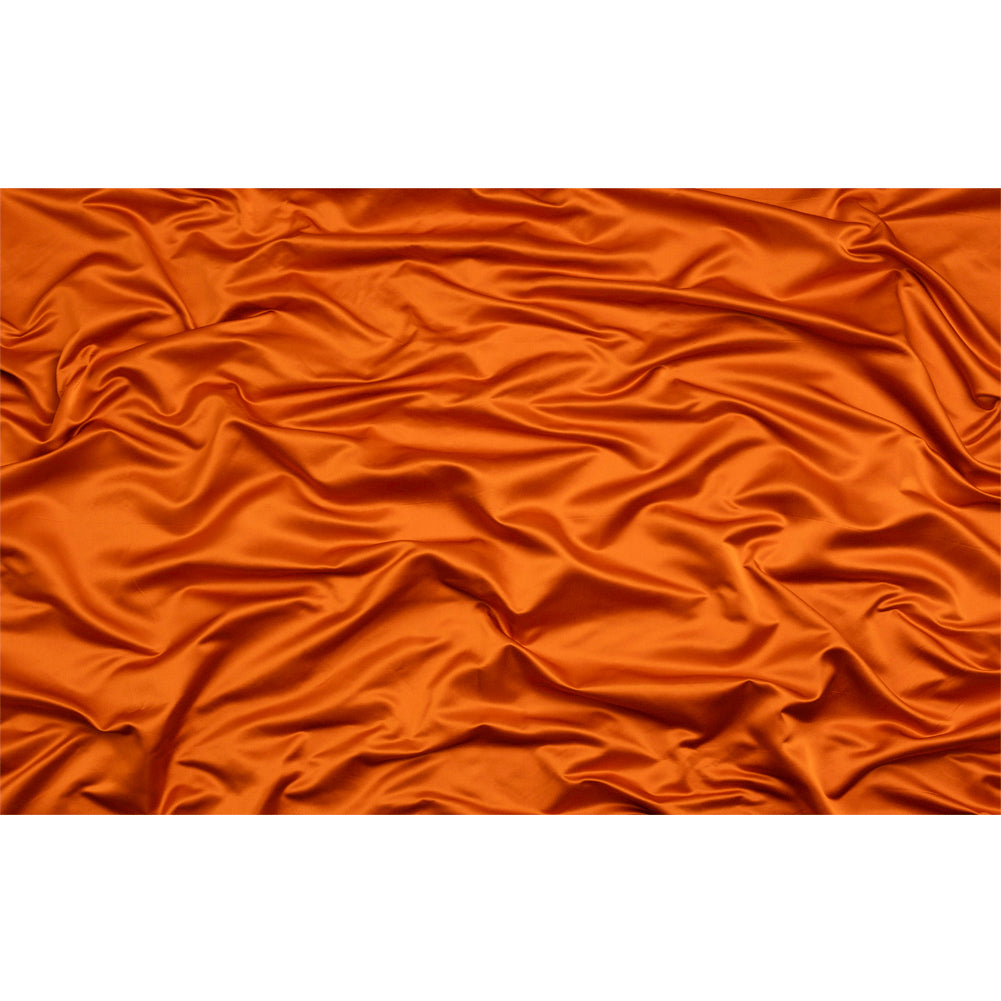 Silk Duchesse Satin - Burnt Orange - Premium Collection