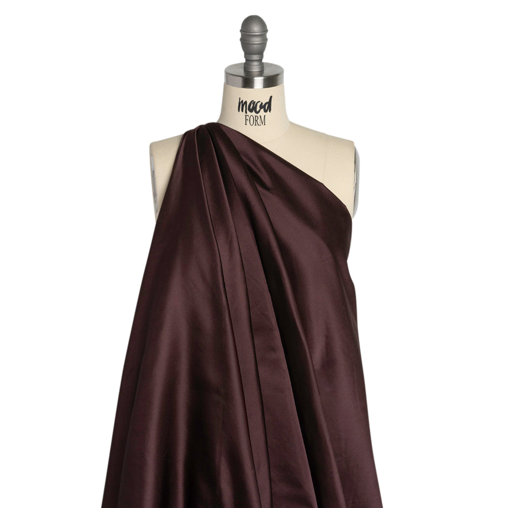 Silk Duchesse Satin - Dark Aubergine - Premium Collection