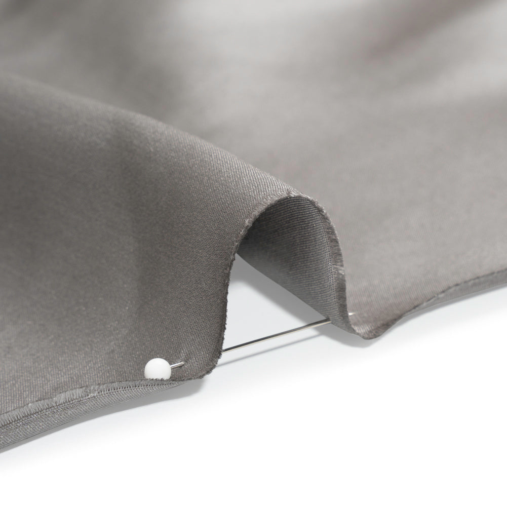 Silk Duchesse Satin - Heather Gray - Premium Collection