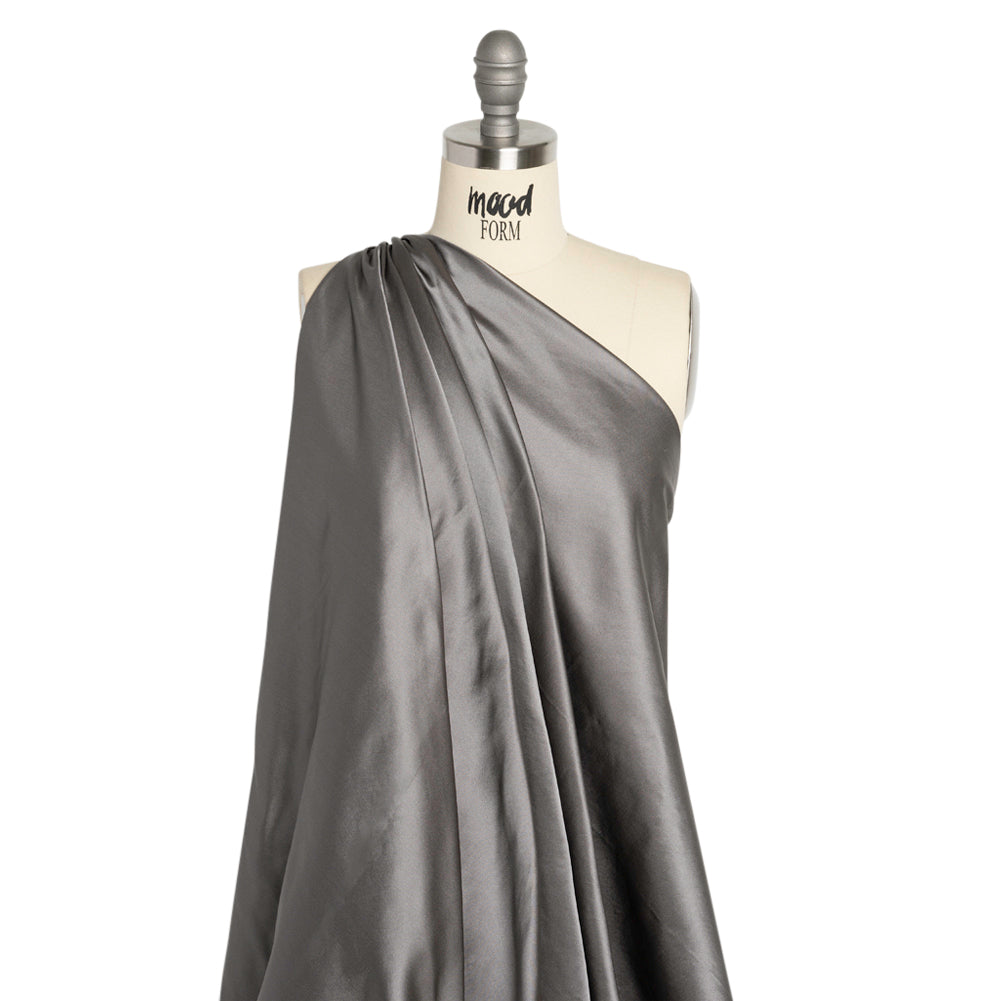 Silk Duchesse Satin - Heather Gray - Premium Collection Detail