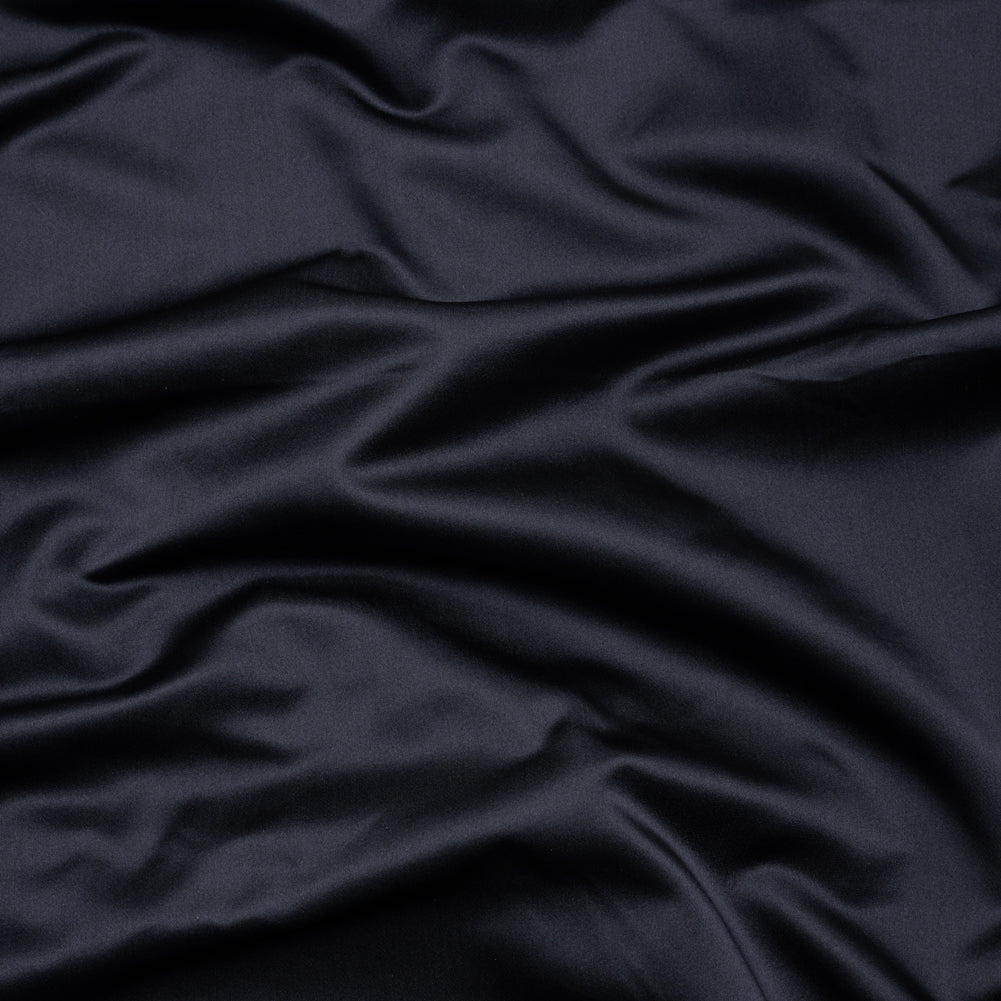 Silk Duchesse Satin - Midnight Navy - Premium Collection