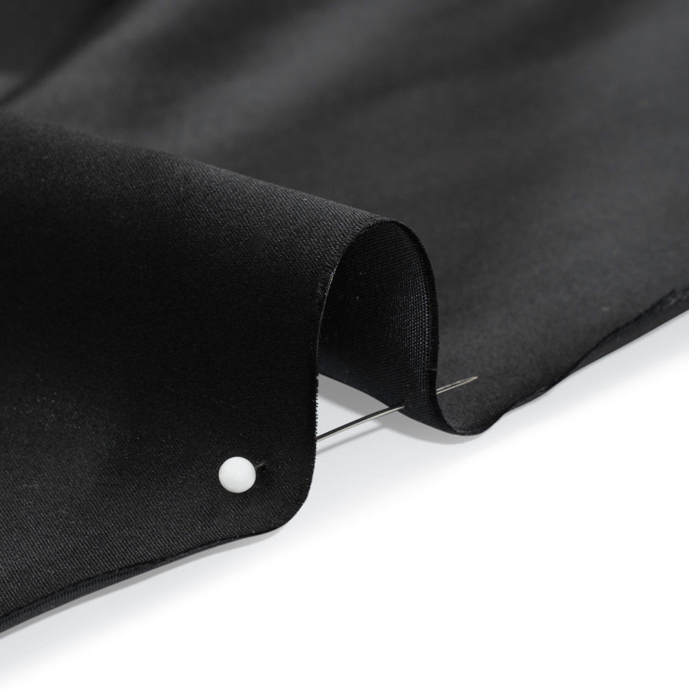 Silk Duchesse Satin - Black - Premium Collection