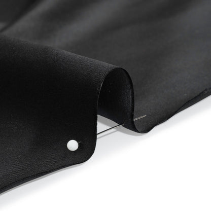 Silk Duchesse Satin - Black - Premium Collection