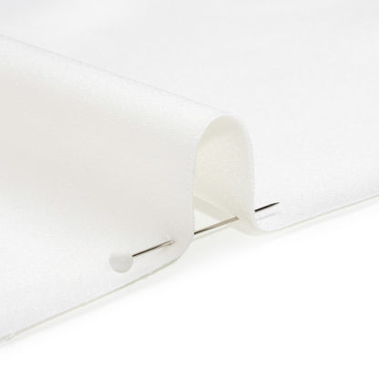 Stretch Satin Made in Italy - Swan White with White Backing - Premium Collection