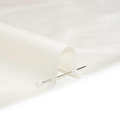 Stretch Satin Made in Italy - Polished White with White Backing - Premium Collection