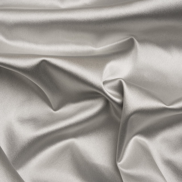 Stretch Satin Made in Italy - Silver with Black Backing - Premium Collection