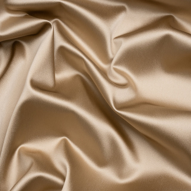 Stretch Satin Made in Italy - Taupe with Pumice Stone Backing - Premium Collection