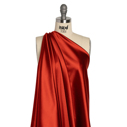 Stretch Satin Made in Italy - Ladybug with Black Backing - Premium Collection