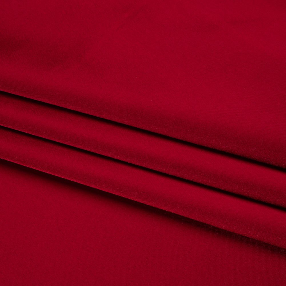Stretch Satin Made in Italy - Chili Pepper with Black Backing - Premium Collection