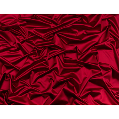 Stretch Satin Made in Italy - Chili Pepper with Black Backing - Premium Collection
