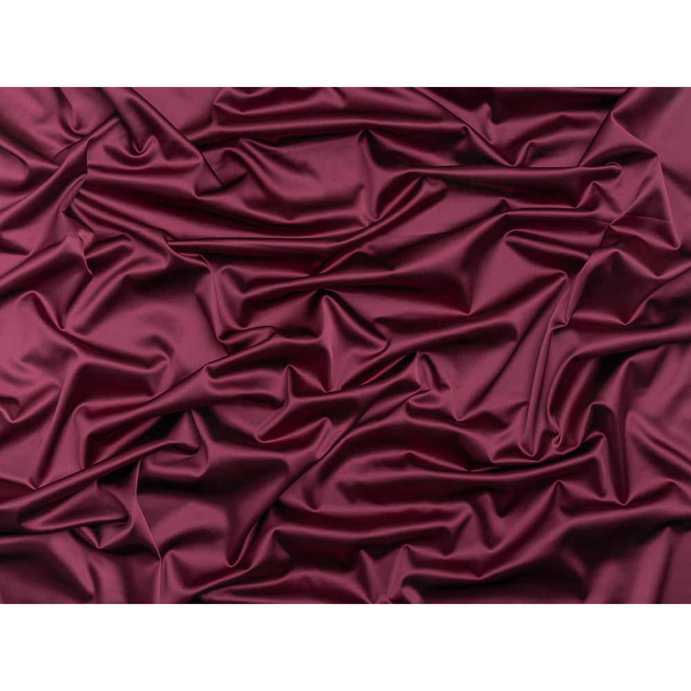 Stretch Satin Made in Italy - Burgundy with Black Backing - Premium Collection
