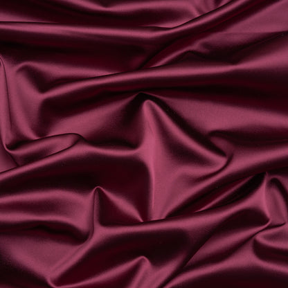 Stretch Satin Made in Italy - Burgundy with Black Backing - Premium Collection