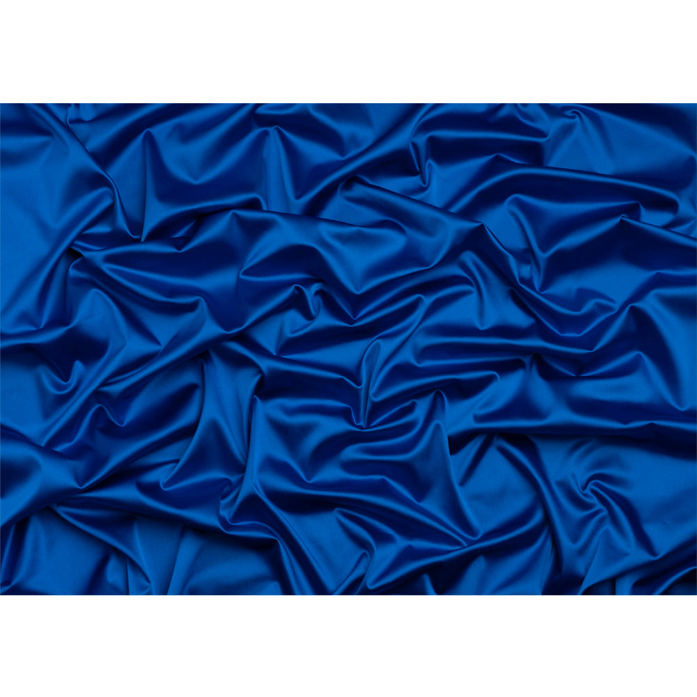 Stretch Satin Made in Italy - Royal Blue with Black Backing - Premium Collection