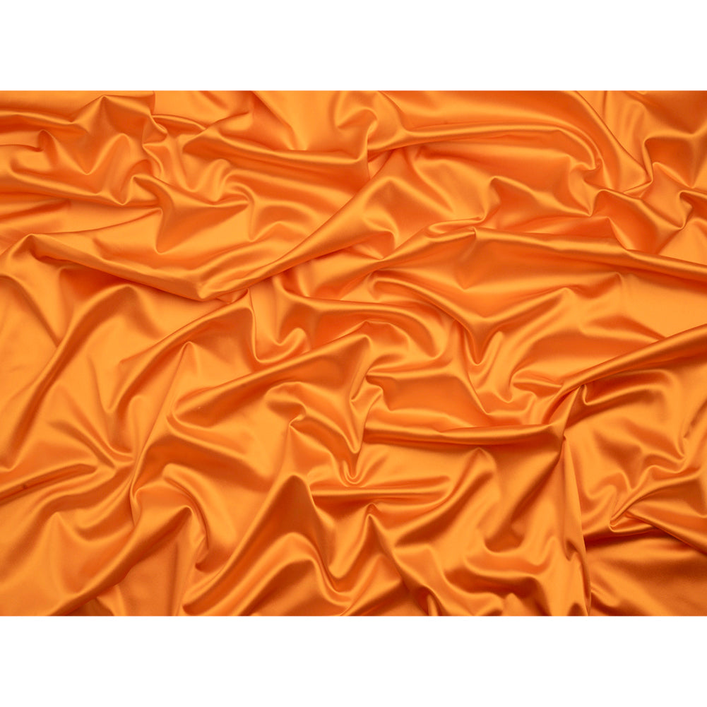 Stretch Satin Made in Italy - Orange with Peach Backing - Premium Collection