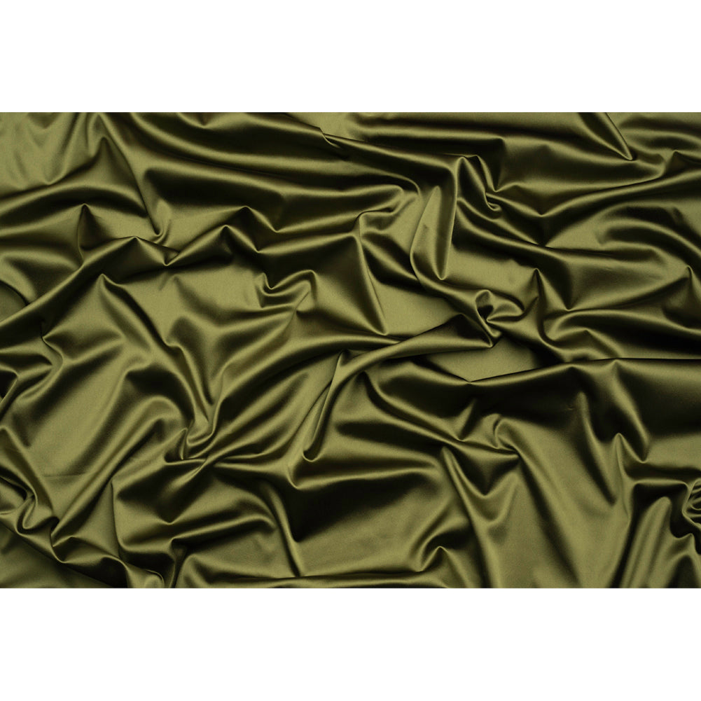 Stretch Satin Made in Italy - Olive with Black Backing - Premium Collection - Full