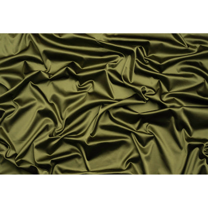 Stretch Satin Made in Italy - Olive with Black Backing - Premium Collection