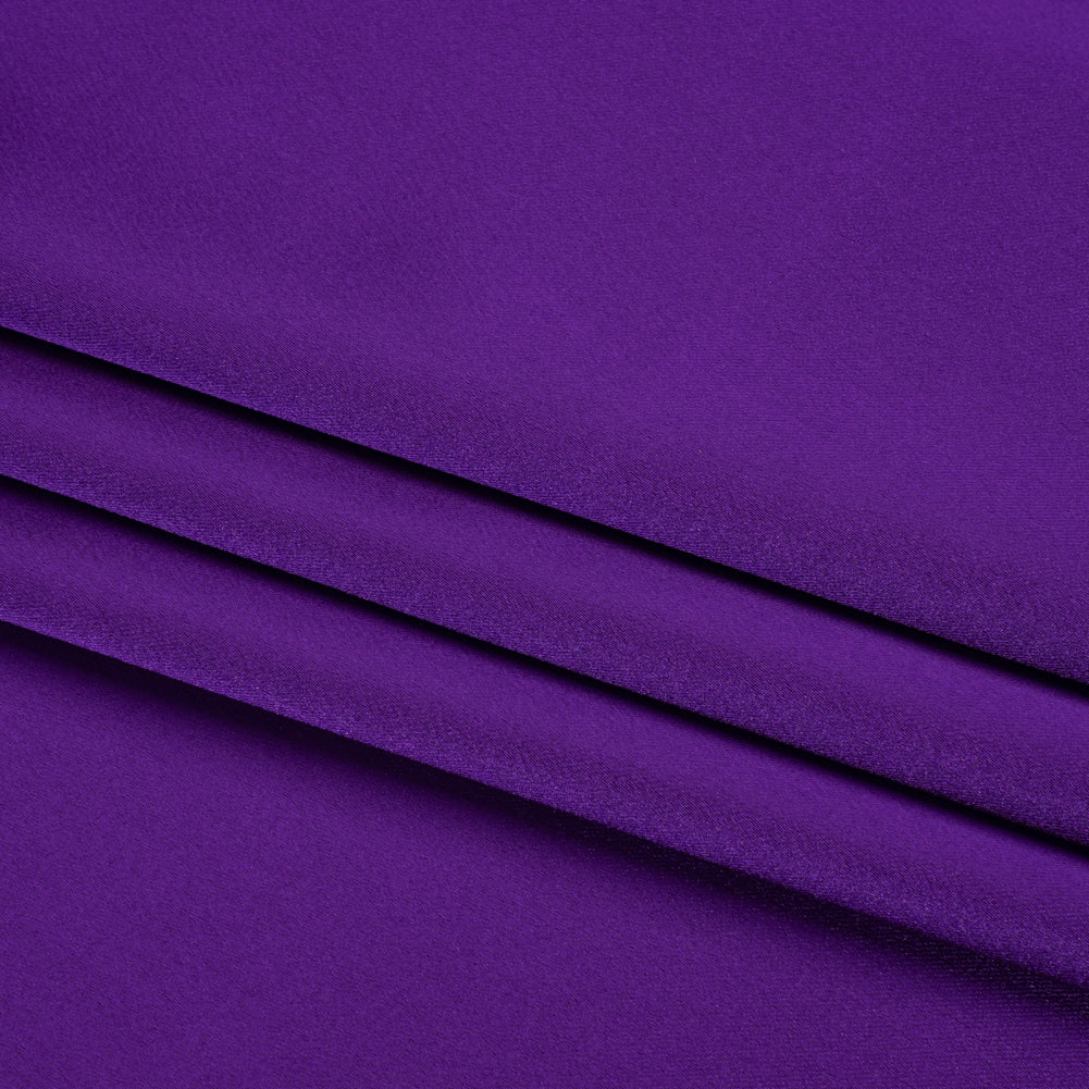 Stretch Satin Made in Italy - Purple with Black Backing - Premium Collection - Folded