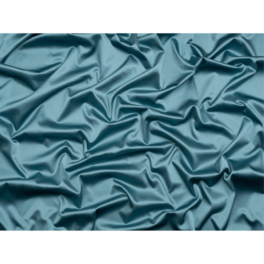 Stretch Satin Made in Italy - Country Blue with White Backing - Premium Collection