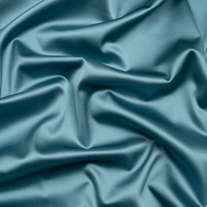 Stretch Satin Made in Italy - Country Blue with White Backing - Premium Collection